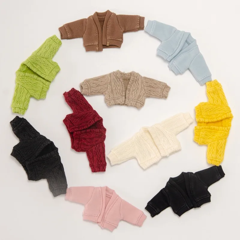 ob11 babykleertjes P9 gebreid vest Ymy lange mouwen jas GSC klei beeldje 1/12 bjd trui body9 hoodie