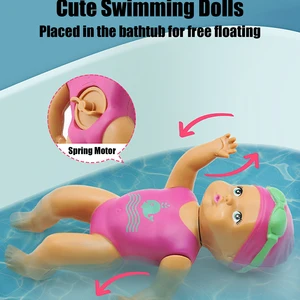 Mini Schwimmpuppe für Kinder, Babybadespielzeug in Kette, automatische Schwimmpuppe, Badespielzeug, 1PC 6 Hauptabsatzpuppenroboter - №5