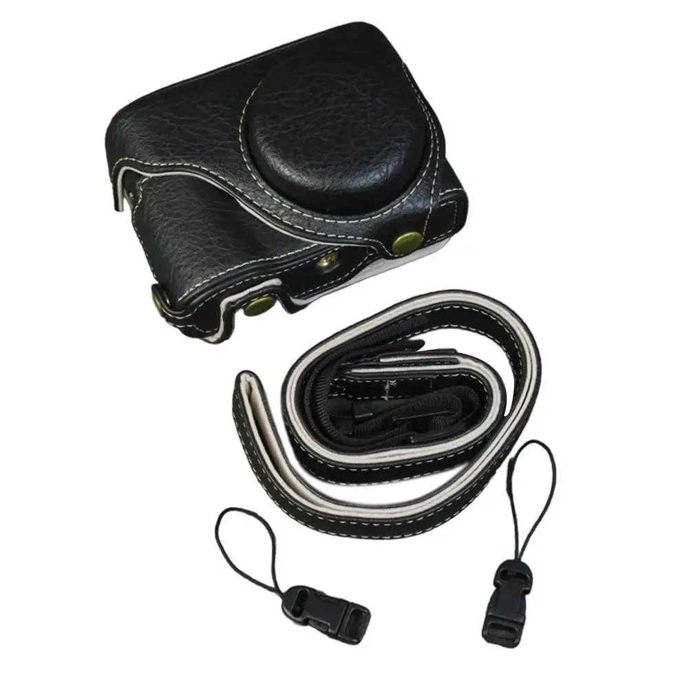 For Lumix Tz99/Zs99 Camera Bag Half Cover Pu Leather Protective