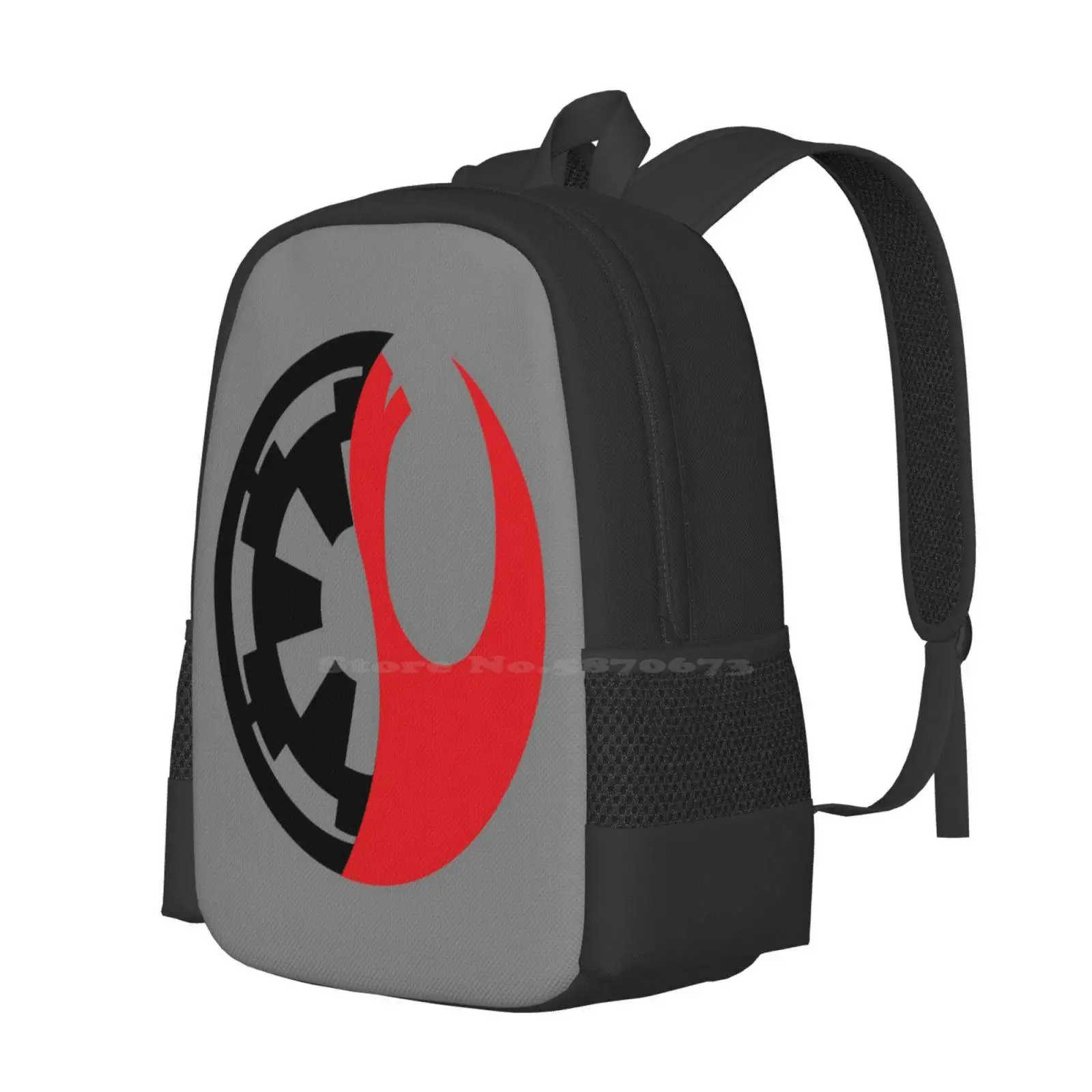 Dark Vs Light Backpack For Student School Laptop Travel Bag Wars Red Black Empire Rebel Ying Yang