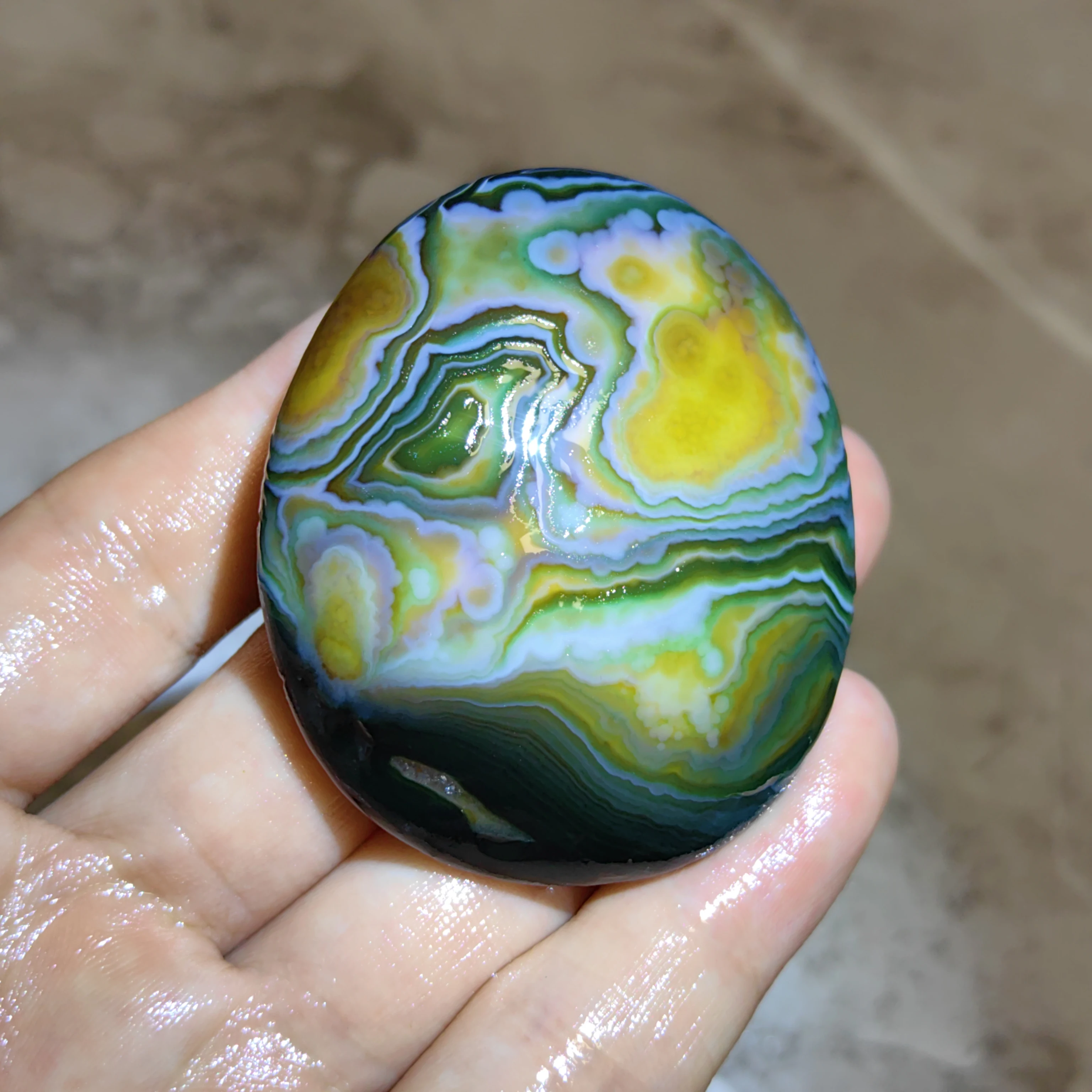 Pierre brute d'agate d'oeil divin haut-relief naturel pur pour amulette porte-bonheur, décoration de bijoux anti-Stress, bricolage, ornement