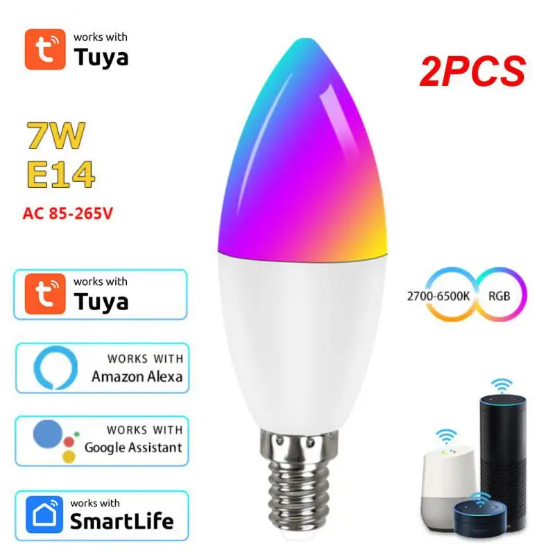 

2PCS 5W 7W led Light bulb E14 E27 LED Lamp Indoor Warm Cold White Light 220V 240V LED Candle Bulb Home Decor Chandelier