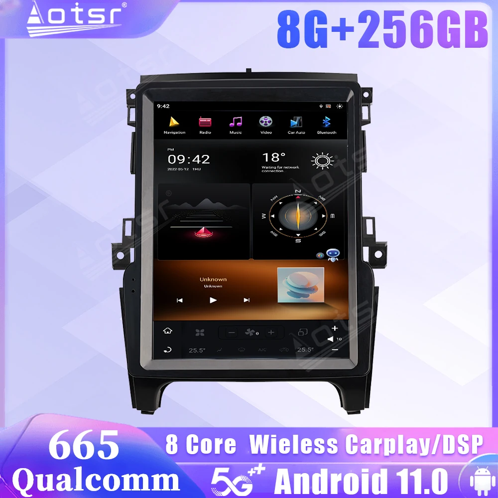 Qualcomm Snapdragon 665 Android 11 Car Radio For Ford Ranger 2015 2016 2017 2018 2019 Bluetooth SIM GPS Carplay Stereo Head Unit