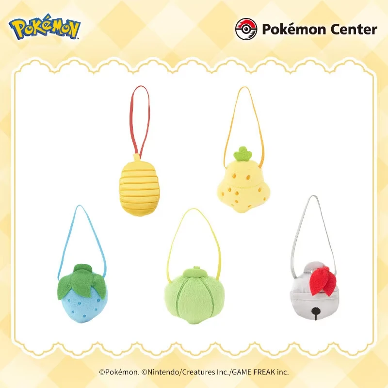Genuine PokéMon Palm Love Series Mini Fluffy Style Soft Action Figure Amulet Coin Pecha Berry Rawst Berry Soothe Bell fan gifts
