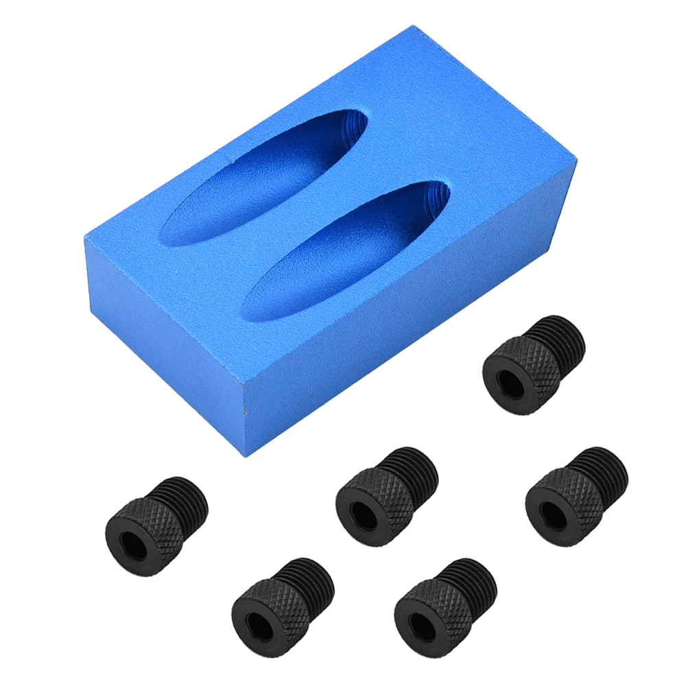 Hole Puncher 15 Degrees Pocket Hole Jig Kit With Drill Bit Set Woodworking Hole Drilling Guide Locator 7/14/15Pcs