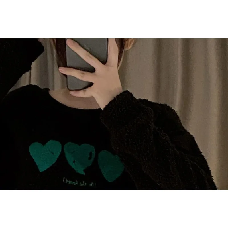 2023 New Coral Velvet Pajama Women Autumn Winter Sleepwear Thickened Warm Loungewear Two Piece Flannel Round Neck Homewear Suit