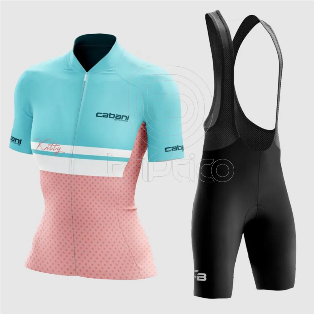 

Cabani Women Sports Summer Breathable Short Sleeve Set Cycling Jersey Maillot MTB Ropa Ciclismo Bicycle Clothing Bike Shirt