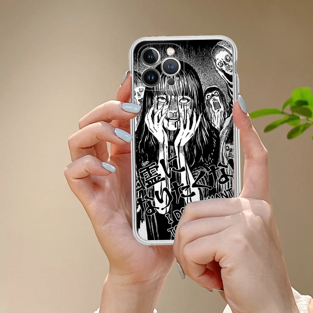 Junji Ito comics Phone Case For iPhone 15 14 11 12 13 Mini Pro XS Max Cover 6 7 8 Plus X XR SE 2020 Funda Shell