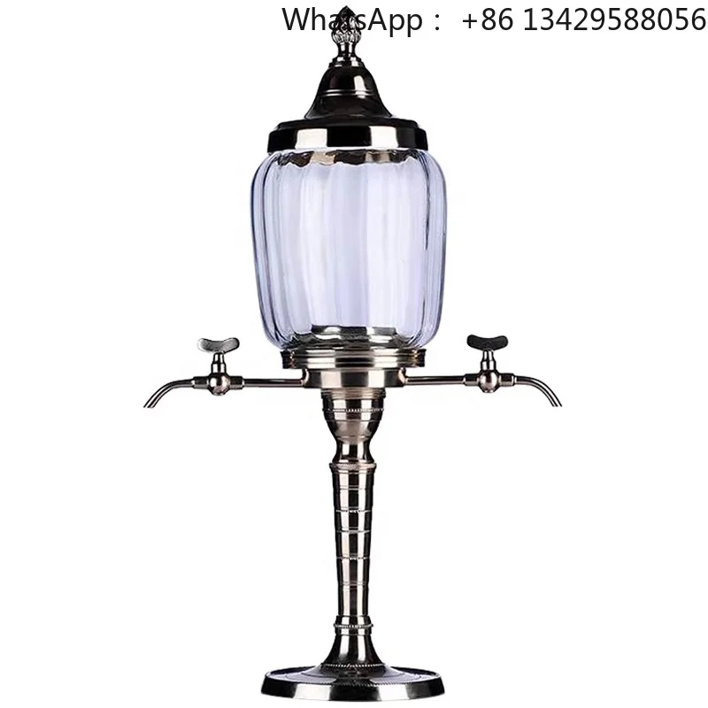 Promotion Authentic Absinthe Fountain Absinthe Drink Dispenser Glass Absinthe Fountain with 4 Spouts Dripper