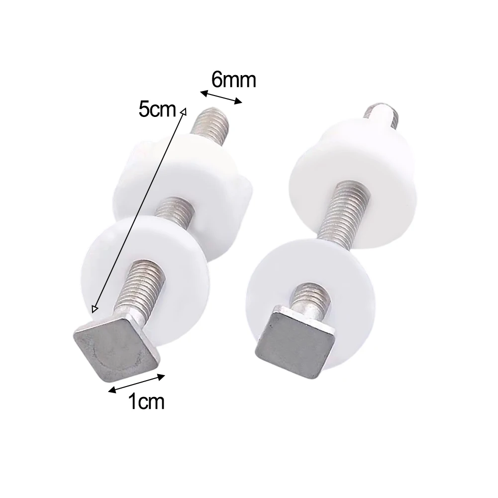 2pcs Stainless Steel Toilet Lid Fixing Screws Long-lasting & Easy Installation Toilet Cover Hinge Repair Fixing Screws Accessory