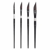 4Pcs Watercolor Paint Brushes Set Pointed Sable Hair Artist Painting Brushes for Watercolor Gouache Acrylic Art Painting Supplie