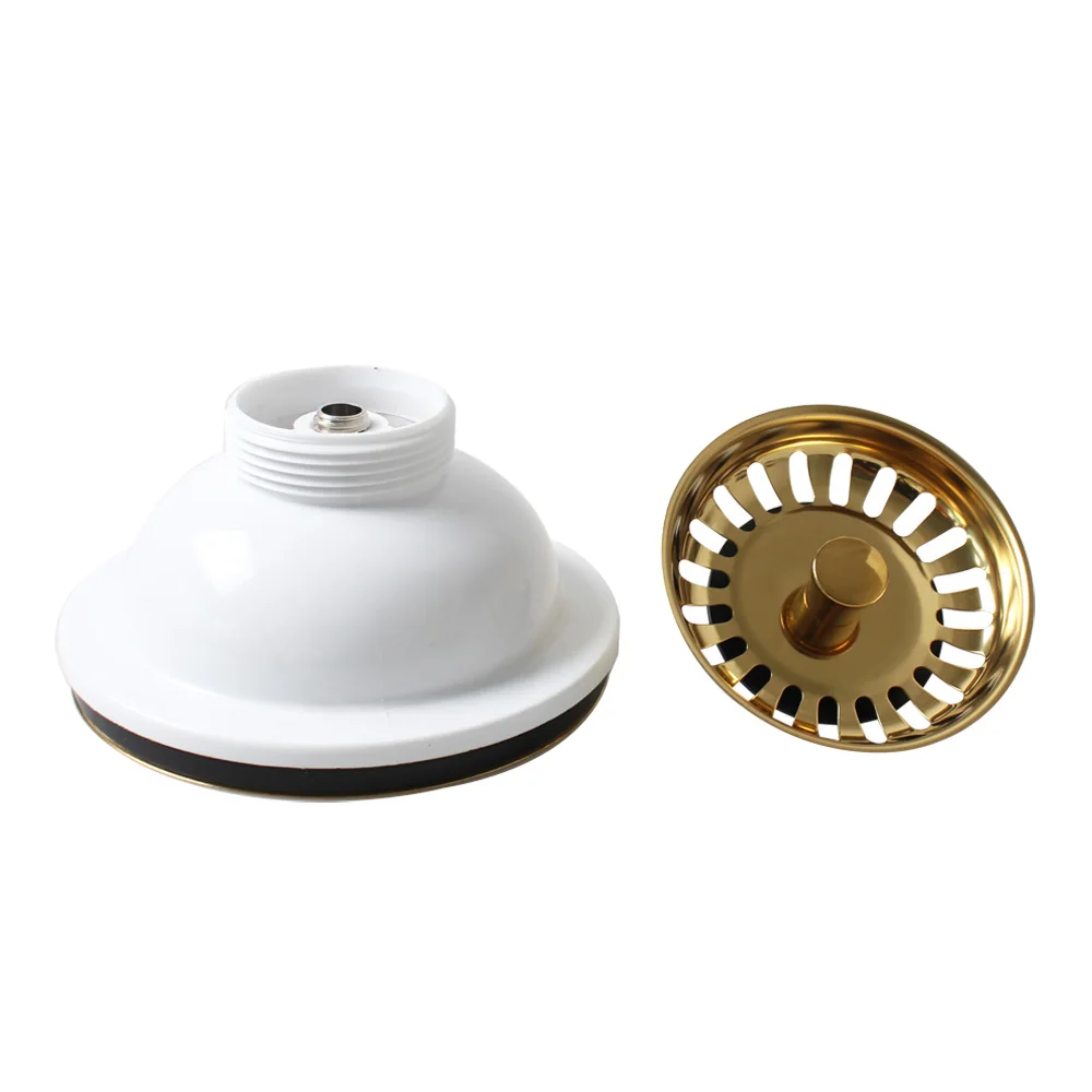 TALEA 114MM Kitchen Sink Basket Strainer (Gold),Gold Sink Waste Kit,xk185c036