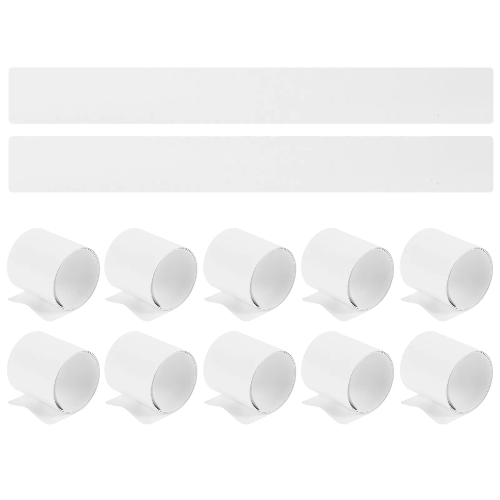 

12 шт. белых заготовок для браслетов-слэпов, для самостоятельного творчества, рисования, рукоделия, декорирования нитками и бусинами, для вечеринок, Хэллоуина, фестивалей, карнавалов