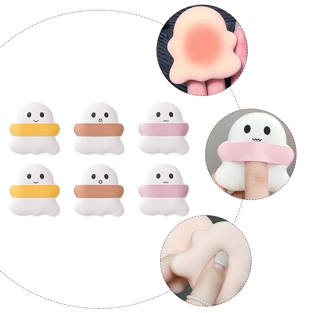 

6Pcs Makeup Puff Powder Puff Full Of Air Feeling For Highlight Cream Blush Repair Cream Application