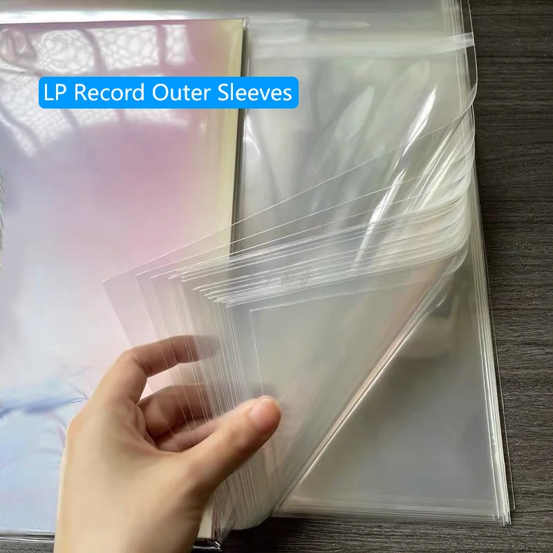 50PCS OPP Gel Recording Protective Sleeve for Turntable Player LP Vinyl Record Self Adhesive Records Bag 12