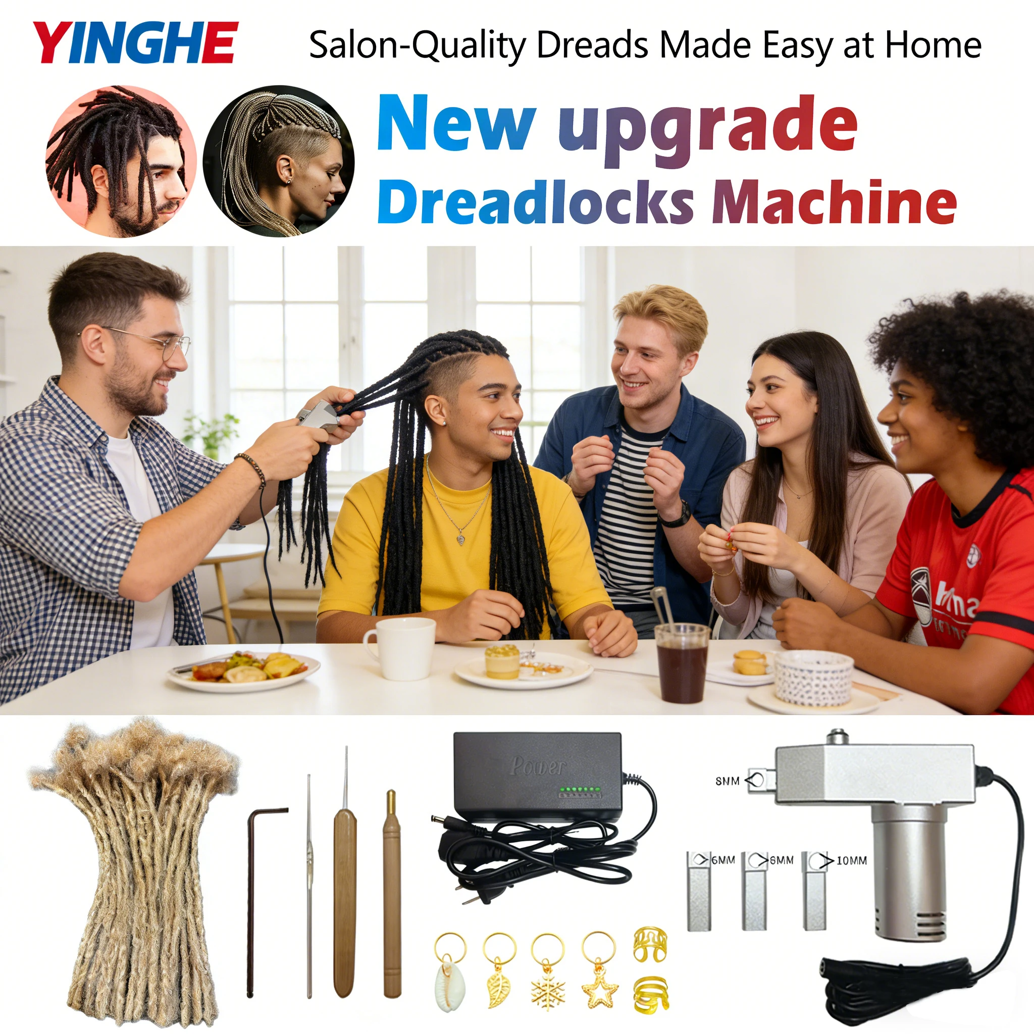

Upgrade Dreadlocks Machine,Instant Loc Creation Machine-2026 New Model With Multiple Tools For Easy DIY Dreadlocks & Braiding