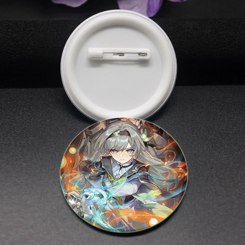 Game Anime Honkai Star Rail Brooches Stelle Jingliu Fu Xuan Clara March 7th Cartoon Badge Bag Accessorie Lapel Pins Gifts