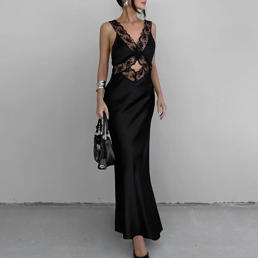 Lace Slim Maxi Dres… - image