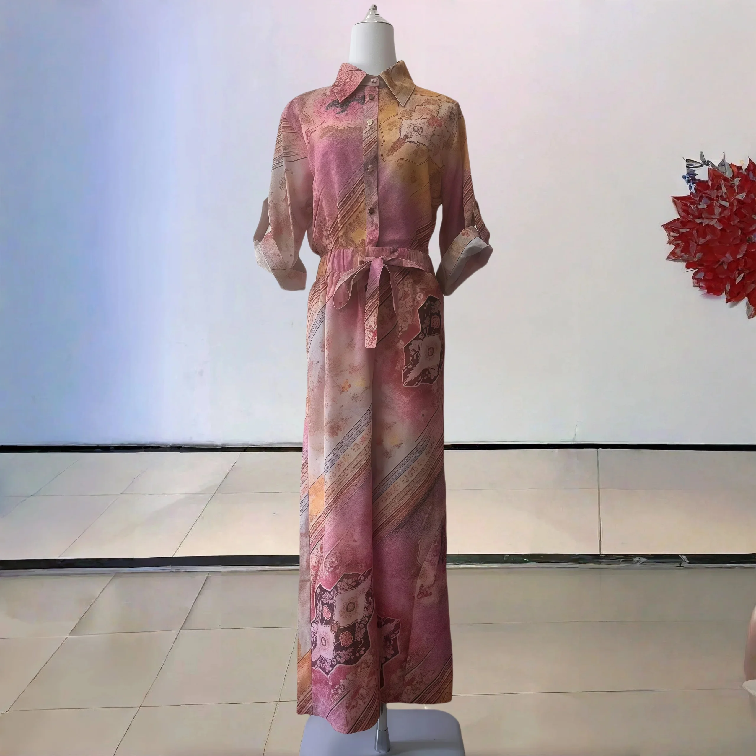 

Women Floral Linen Pant Suit Soft Fabric Puff Sleeve Top Wide Leg Pants Beach Vacation Bohemian Charm Fashion Suit 2025