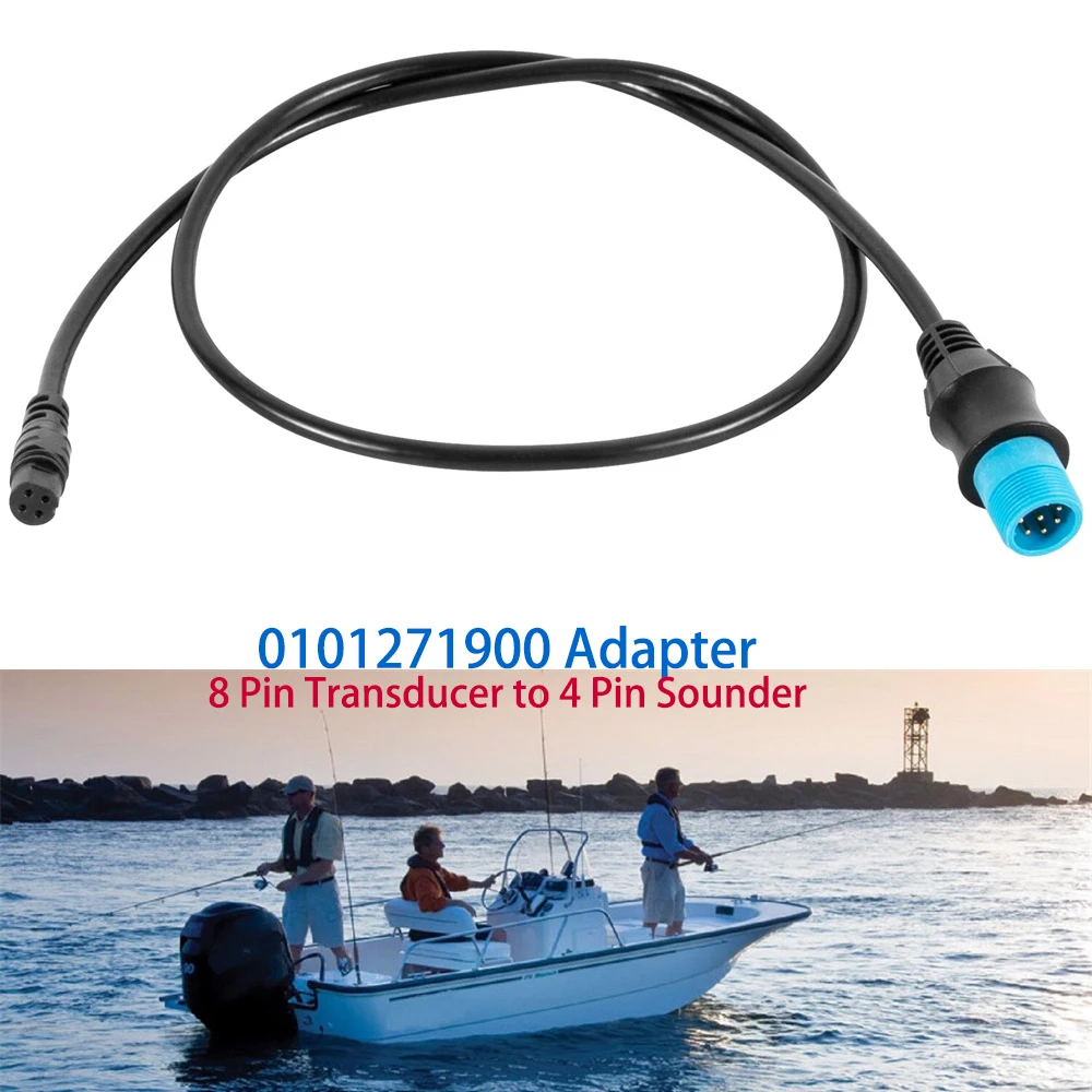 

0101271900 Adapter, 8 Pin Transducer to 4 Pin Sounder for Garmin AIRMAR, ECHOMAP, ECHOMAP Plus ECHOMAP UHD ECHOMAP Ultra,Fishing