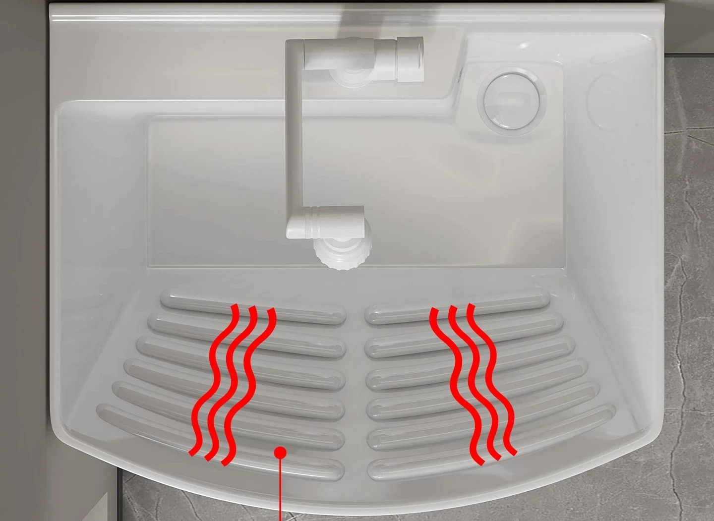 Factory Direct Compatible with Honeycomb Aluminum Floor Type Deepening Large Integrated Basin with Washboard Balcony Pool Sink