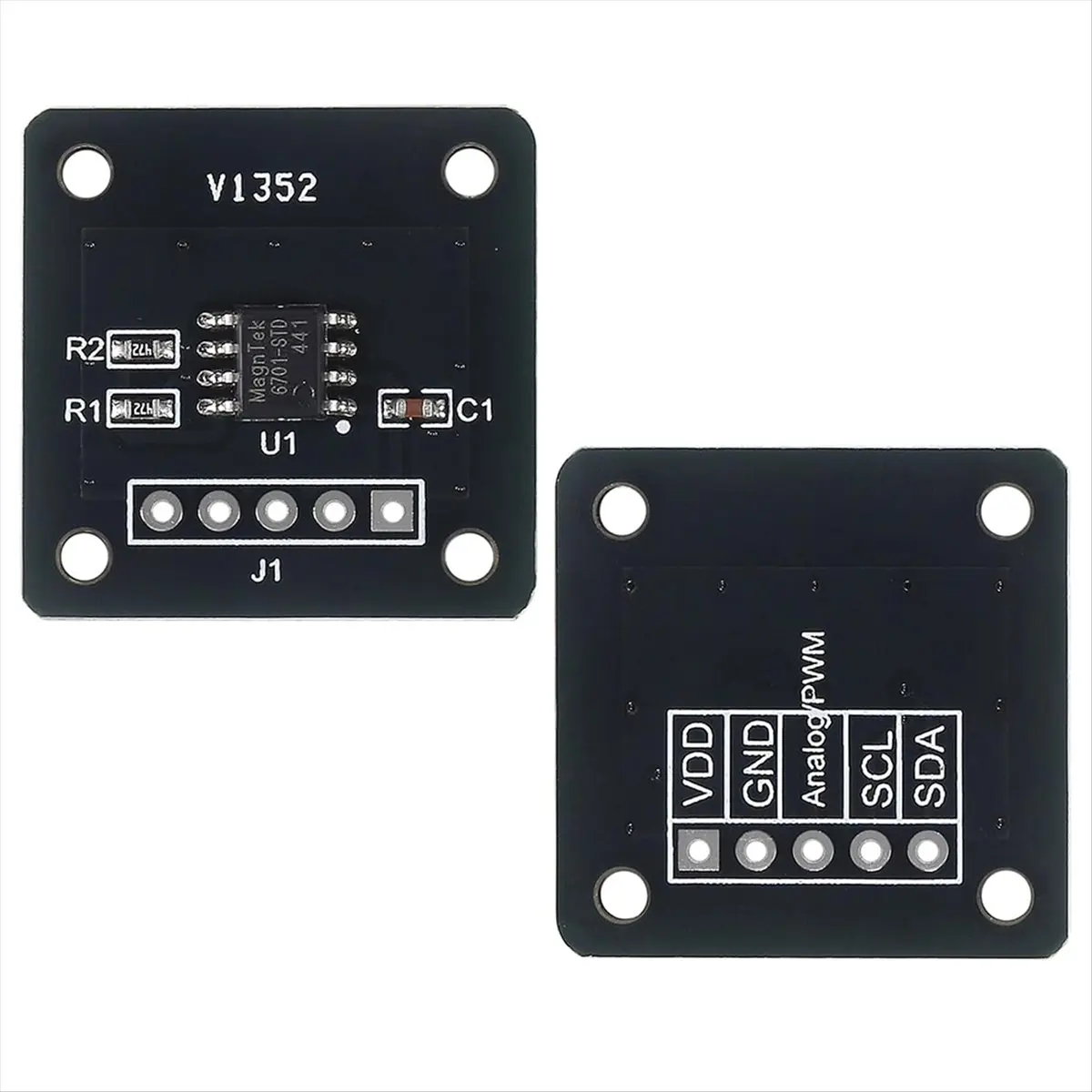 2026 + 4 قطعة MT6701 التشفير المغناطيسي المغناطيسي التعريفي زاوية قياس الاستشعار وحدة 3.3 فولت 14 بت عالية استبدال AS5600