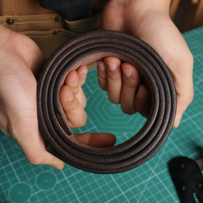 3.8CM Without Buckle Top Quality Pure Solid Cowhide Leather Belts for Men Cow Strap Vintage Belts Width Lumbar Belt Man DIY