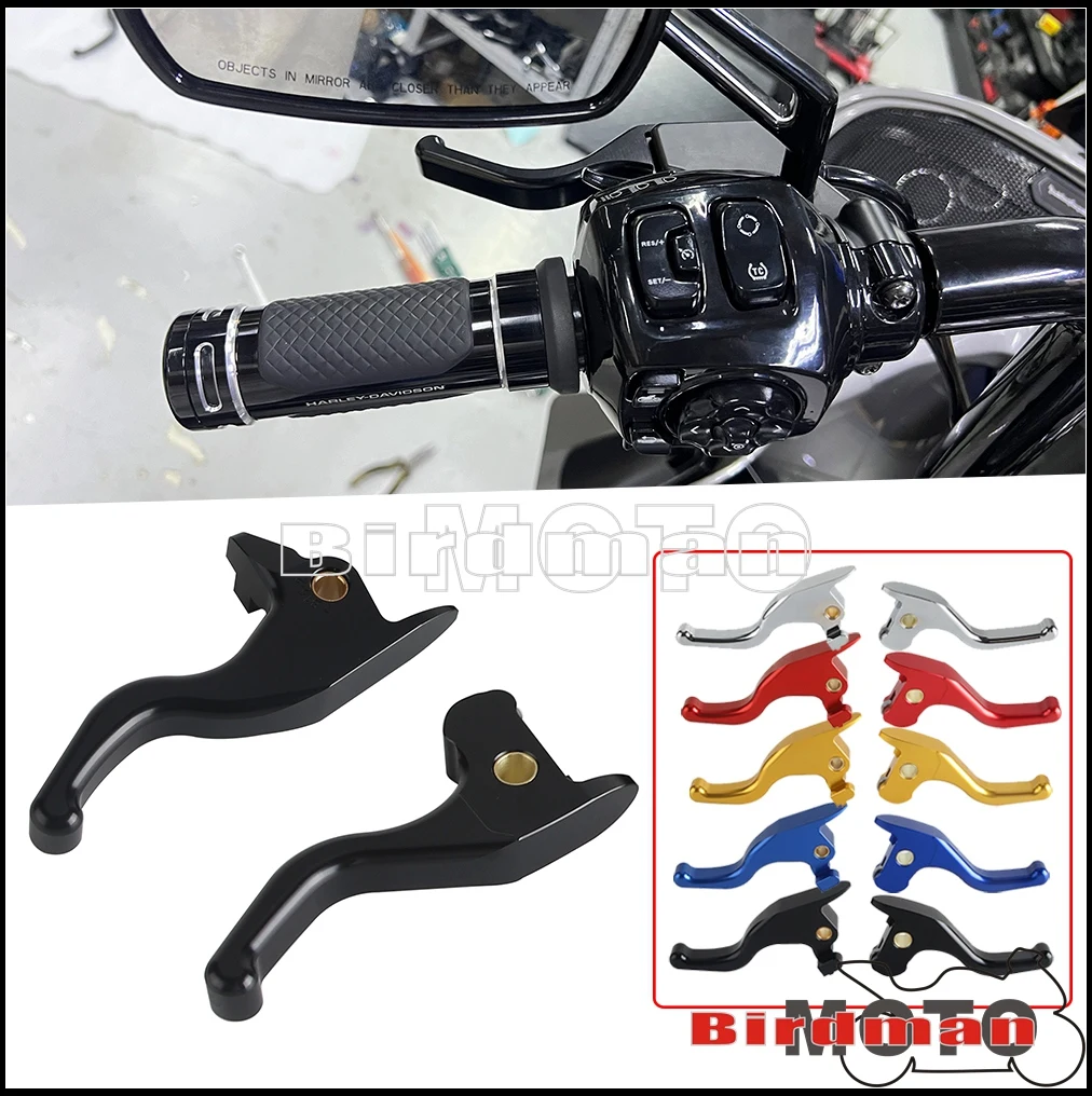 2-3 Finger Motorcycle Front Control Handle Left &Right Brake Clutch Levers For Harley Softail Slim S FLSS Fat Boy S FLSTFBS 2016