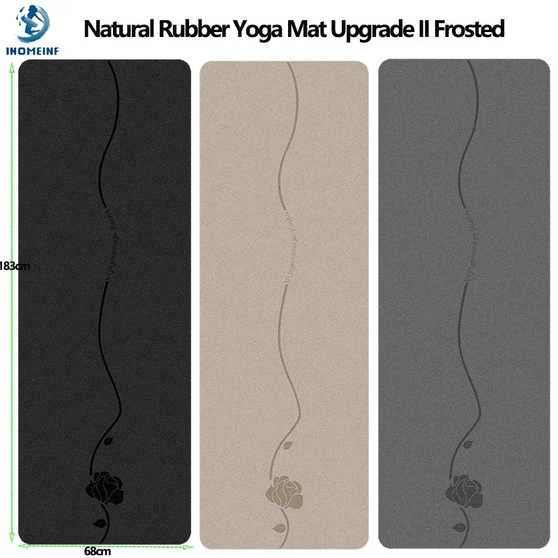 New Double-sided Non-slip Resilient PU Mat Upgraded Frosted Natural Rubber Yoga Mat Breath Absorbent Eco-friendly Yoga Mattress