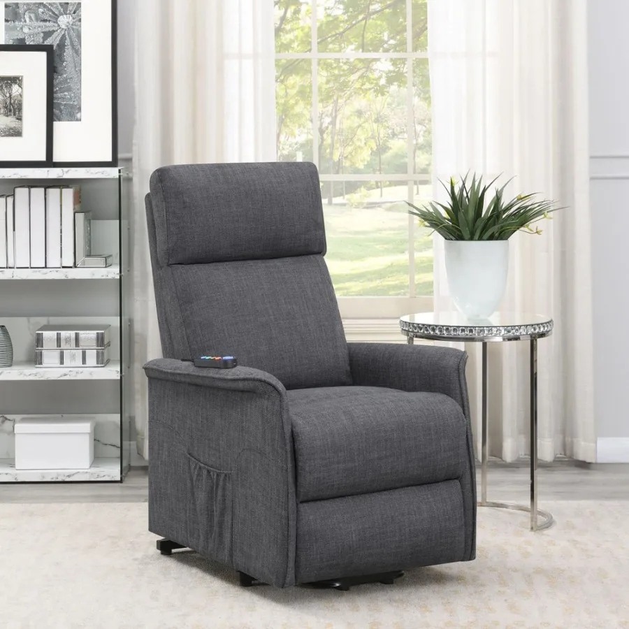 

Charcoal Power Lift Recliner with Massage Function