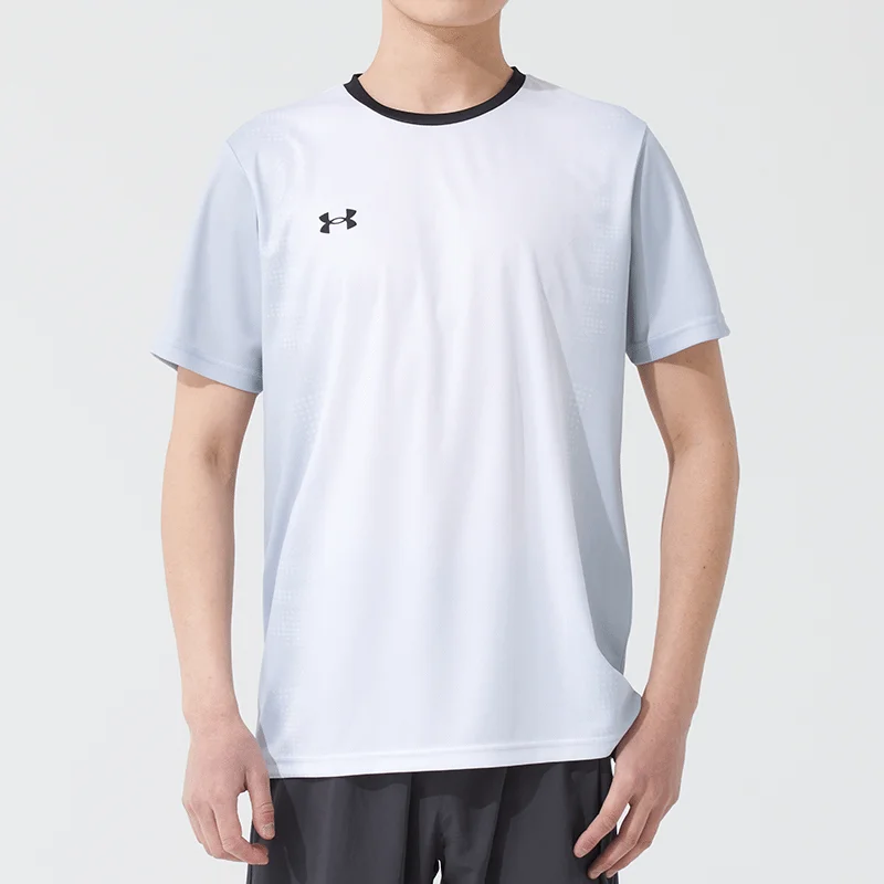 

Мужская и женская спортивная одежда Under Armour с короткими рукавами для тренировок, дышащая, для фитнеса, повседневная футболка с круглым вырезом, быстросохнущая, мужская 25500510-100