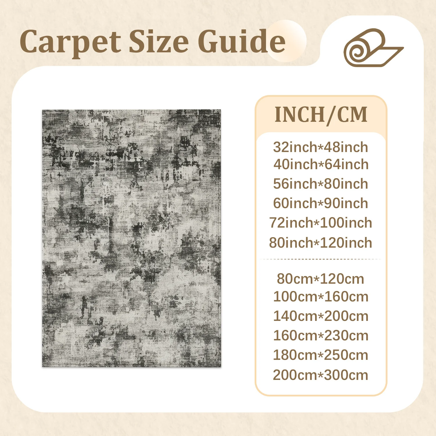 Large Indoor Area Rug Soft Velvet Low Pile with Non-slip Dotted Backing Machine Washable Abstract Grey Distressed Modern Rug for Living Room Bedroom Home Decor