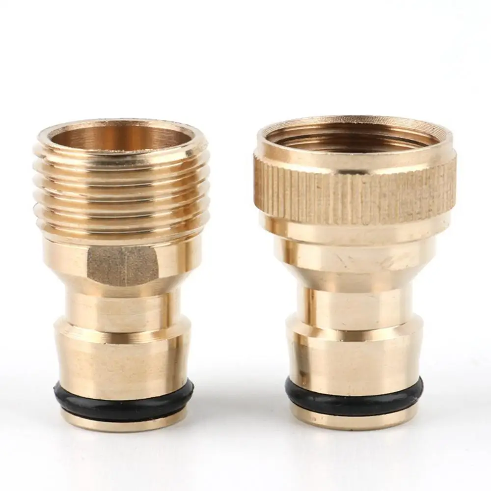 Planting 1/2 3/4 1 Inch Garden Tool Irrigation Faucet Brass Water  Joints Nozzle Adapter Thread Quick Connector Hose Fitting