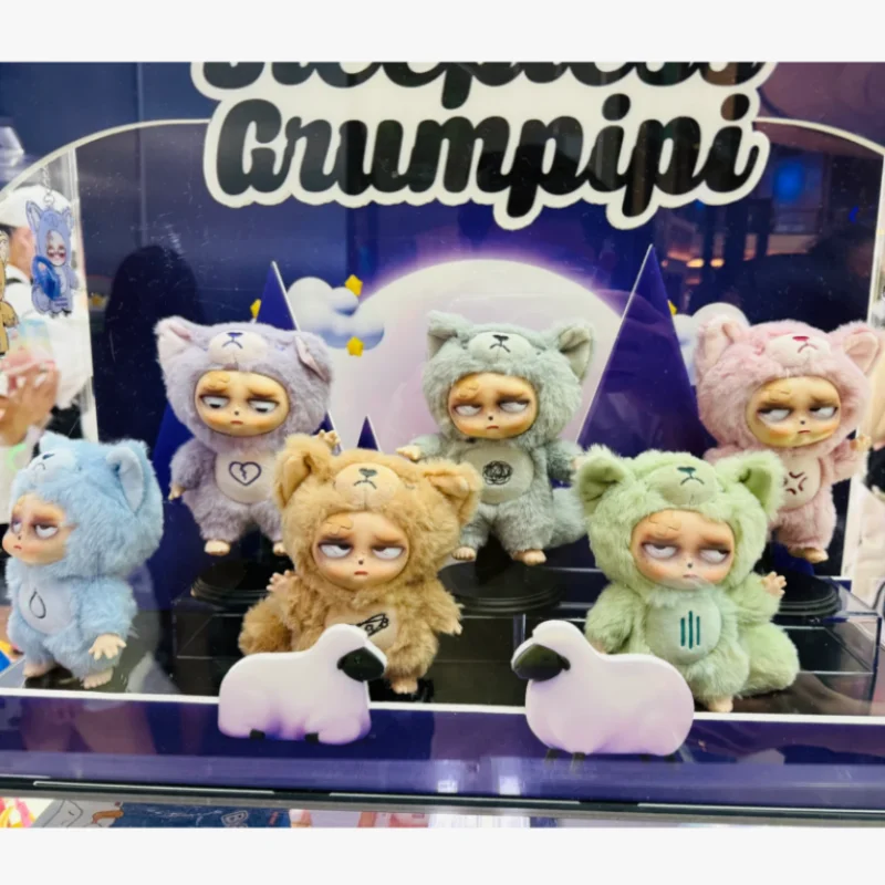 جديد حار Slepless Grumpipi سلسلة صندوق أعمى دمى لطيف عمل الشكل Kawaii المفاتيح قلادة حلية العصرية اللعب صندوق غامض