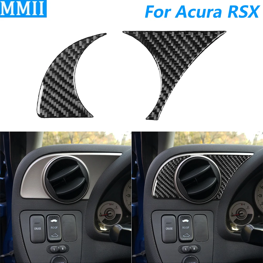 

Для Acura RSX 2002-2006: накладка на панель воздуховода кондиционера из углеродного волокна, аксессуар для автомобиля, наклейка