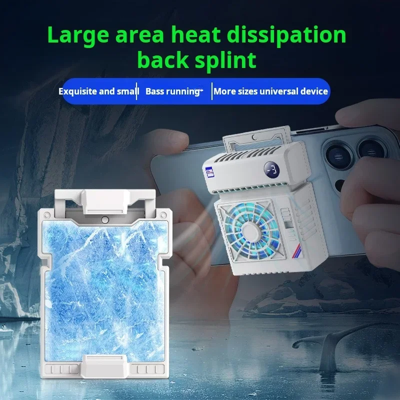 Mobile Phone Cooler Large Area Cooling Essential for Playing Games/live Streaming Mini Air Conditioner Shape for IPhone/xiaomi