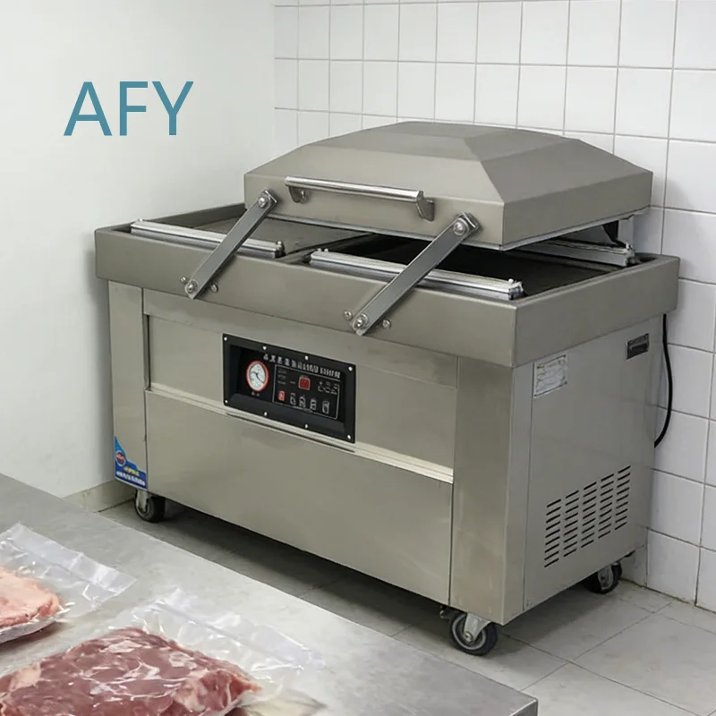 Food Vacuum Packaging Machine 400P for Commercial Kitchen Use Easy Clean Dual Chamber Vacuum Sealer High Efficiency Food
