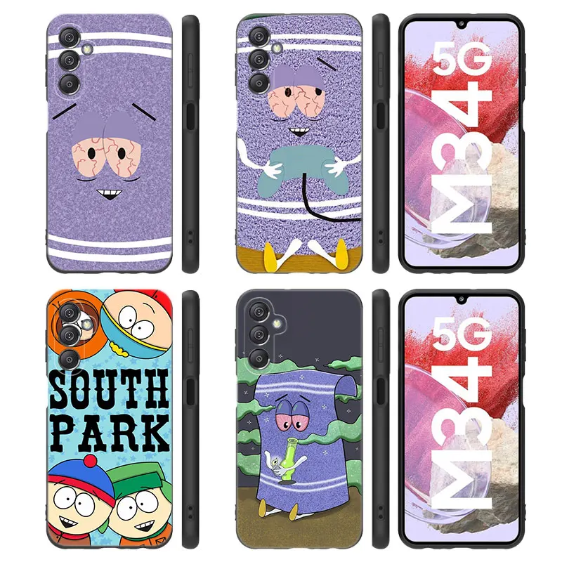 Cartoon S-South P-Park Phone Case For Samsung Note 8 9 10 Lite 20 Ultra M40 M60 M80 S M14 M32 M33 5G M04 M22 M30 M31 M42 M51 M62