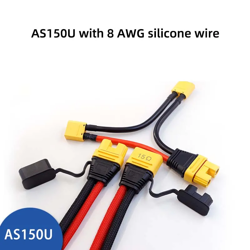 

AS150U Spark-Proof Model Plug w/ Signal Pin, Waterproof High-Current 8AWG Silicone Plant Prot. Ext Cord