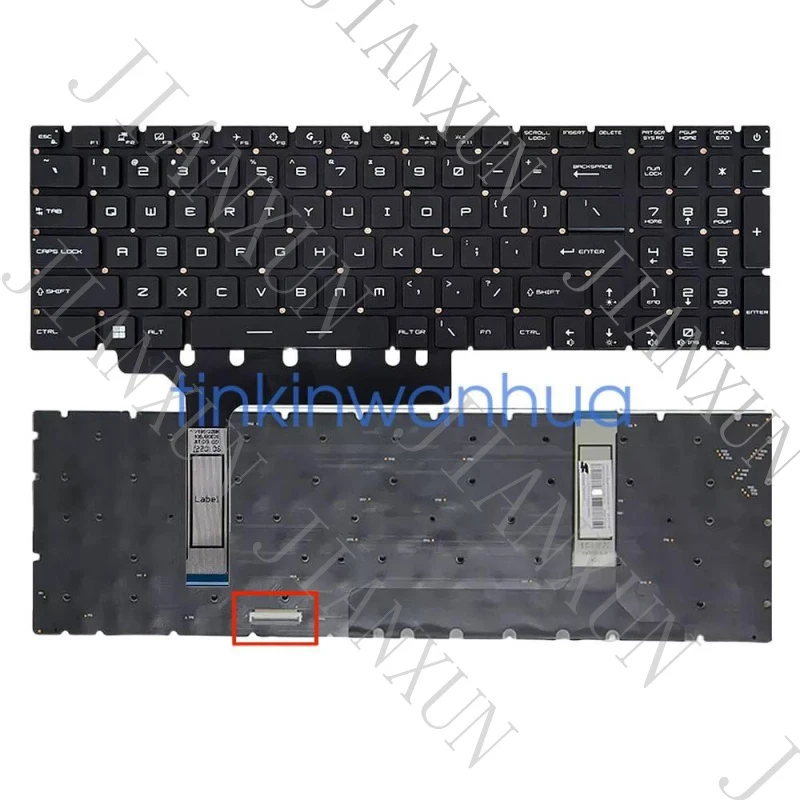 Laptop Keyboard For MSI GP76 Leopard GS76 Stealth MS-17K2 MS-17K3 MS-17K4 | With / Without Per-Key RGB Backlight | Black US Layo