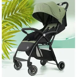 Portable Baby Strollers with Four Wheels, Pushchair, Go Out To Walk Baby Lightweight Stroller Adjustable Backrest Baby Carriage