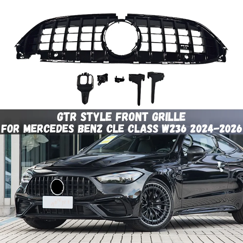 GT Style Front Inlet Grille Radiator Grill For Mercedes Benz CLE Class W236 2024 2025 2026 CLE200 CLE300 CLE450 CLE220 CLE53