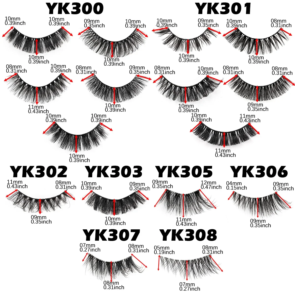 New Half Eyelashes 3/10Pairs Half Lashes Natural 3D Cat Eye Lashes Clear Stem False Eyelash Extension Makeup Faux Cils maquiagem