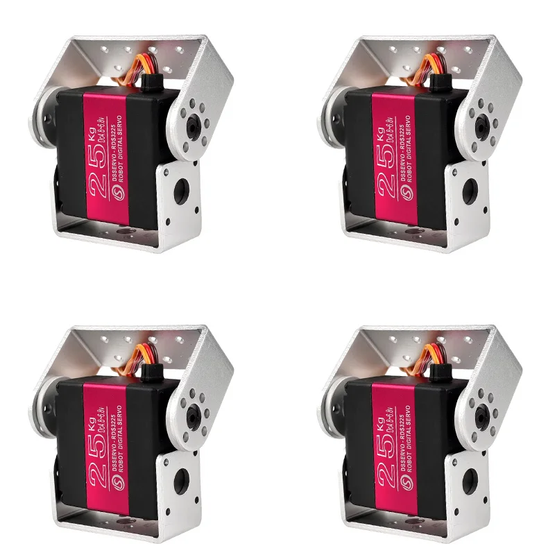 

4PCS 25KG Dual Axis RDS3225 Digital Servo Metal Gear Motor 180/270 Degree with Brackets Servos DIY Toy Parts For RC Robot Cars
