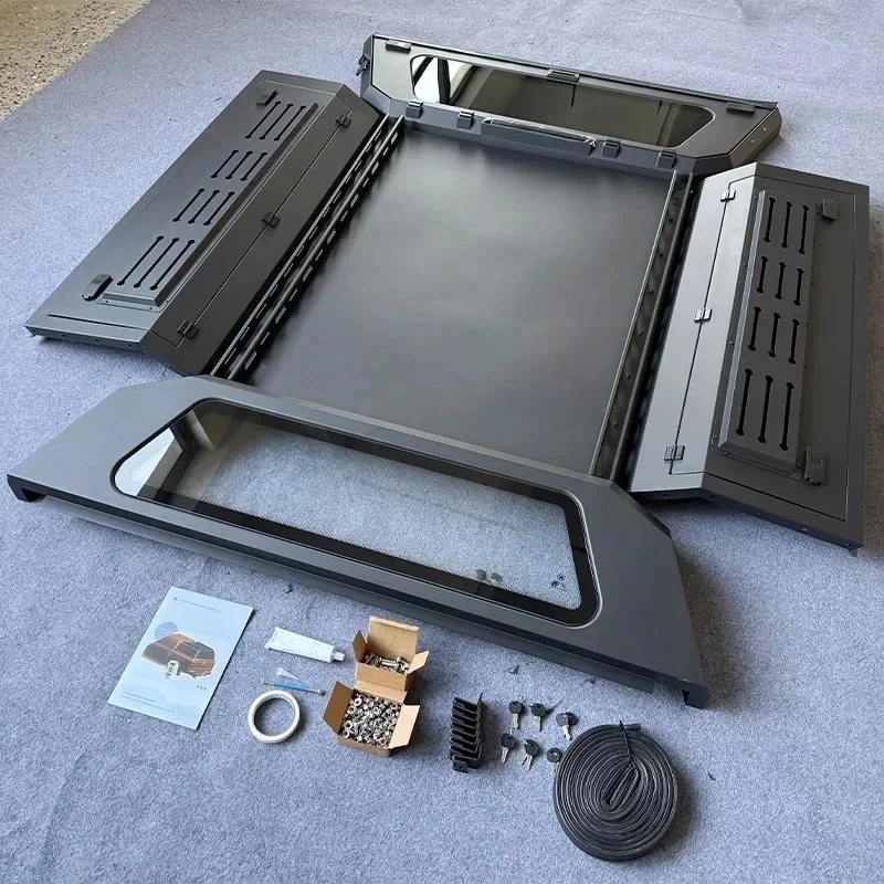 Hot Selling 1.5m Split Manganese Steel 3-Door High Hard Tonneau Cover Pickup Truck Bed Exterior Modification Accessories