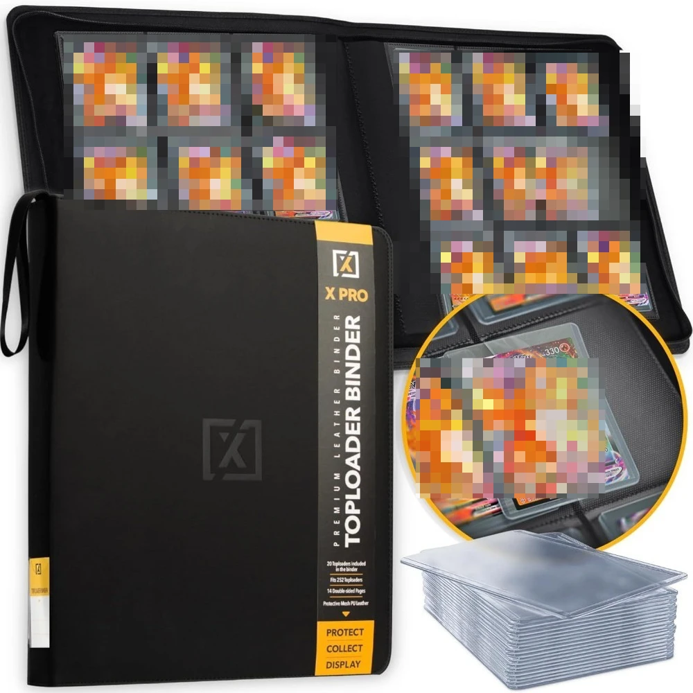 Large 4 Grid Large 9 Grid Hard Card Holder PU Card Album Magic The Gathering Card Album Large Capacity Collection