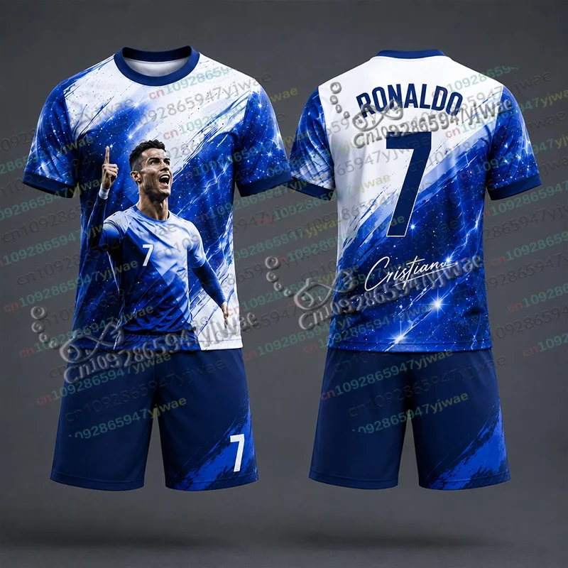 2026 Sonderedition Nr. 7 Fußballtrikot 2-teiliges Set für Damen und Herren Sportbekleidung Sommer Atmungsaktiv Lässiges Kinder-T-Shirt-Shorts-Set – Detail 5