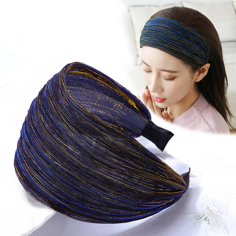 

Европейская широкая повязка на голову для женщин, нескользящие аксессуары для волос, корейский стиль, чехол для седых волос