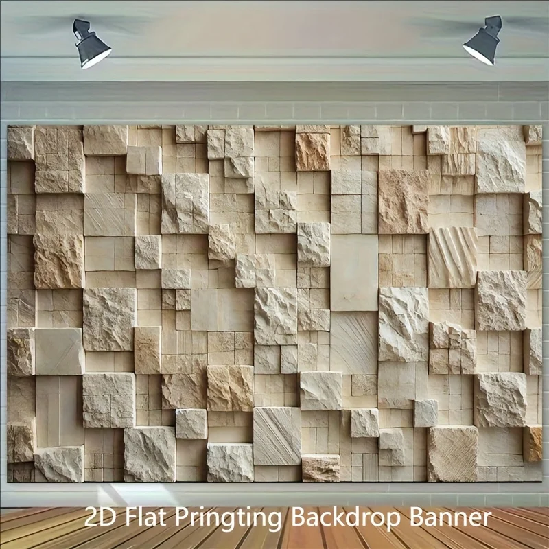 Modern Slate Textured Hanging Tapestry, Artistic Wall Decor for Party Backdrop