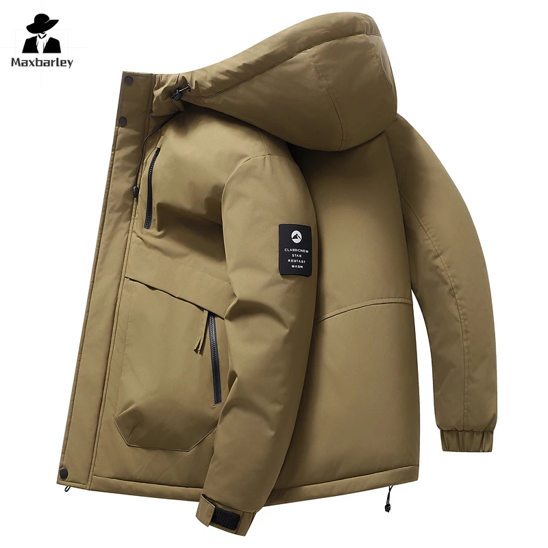 Chaquetas de invierno para hombre, chaqueta acolchada de algodón gruesa, impermeable, informal, para nieve, Camping, Parka a prueba de frío, novedad de 2024